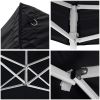 10X20ft EZ Pop Up Canopy Folding Gazebo/Black - As Picture