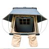 Trustmade Triangle Aluminium Black Hard Shell Beige Rooftop Tent Scout MAX Series , With Two Rainflies of Different Colors - Black+Beige