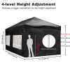 10X20ft EZ Pop Up Canopy Folding Gazebo/Black - As Picture