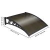 100x100 5mm PC Hollow Sheet Awning - As Picture
