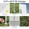 Outdoor Activities Waterproof And Sun-Proof 10 x 20 Feet Canopy Tent  - White - Canopies & Gazebos